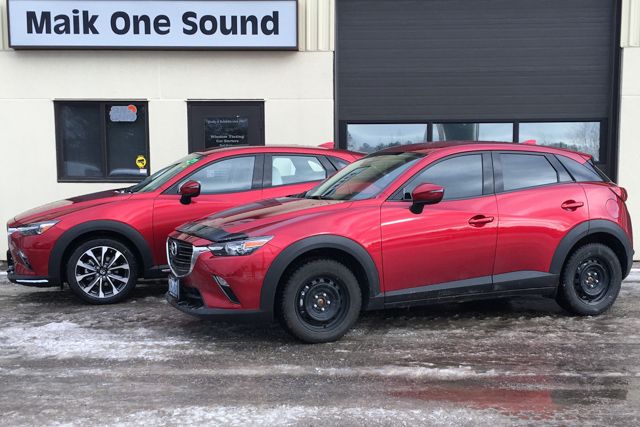2020 Mazda CX-3 with professional window tint in North Bay